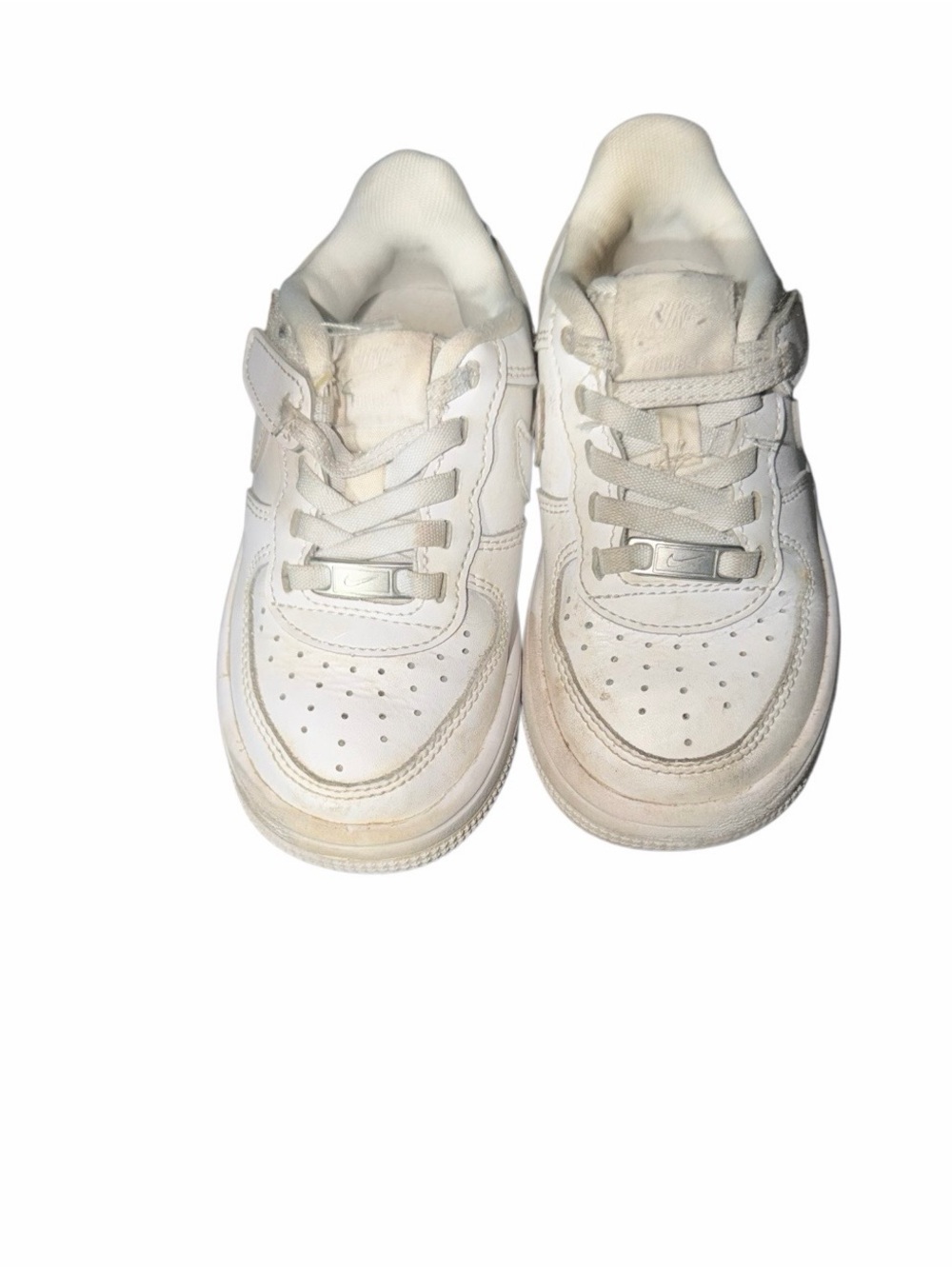 Nike Kids White Sneakers with Velcro Strap